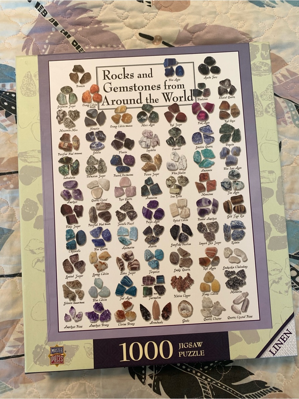 Rocks and Gemstones 1000-Piece Jigsaw Puzzle - Multicolor